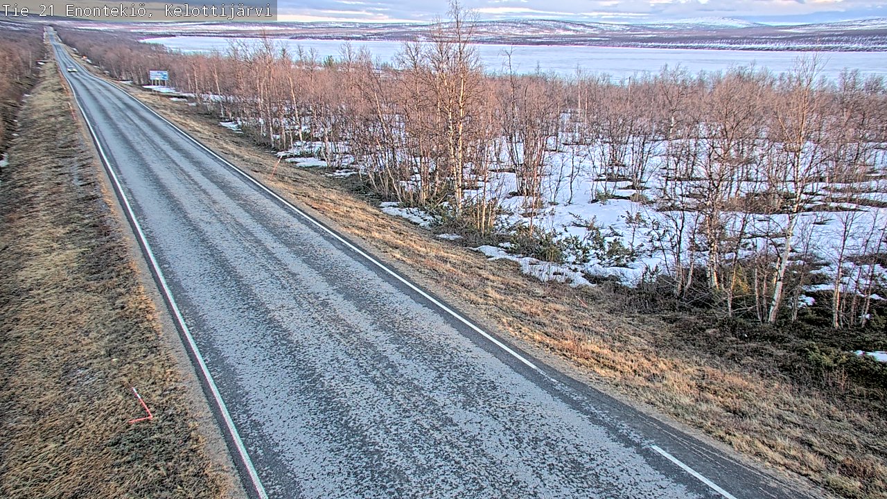Weather Camera Image Väg 21 Enontekiö, Kelottijärvi, Enontekiö, Lappi