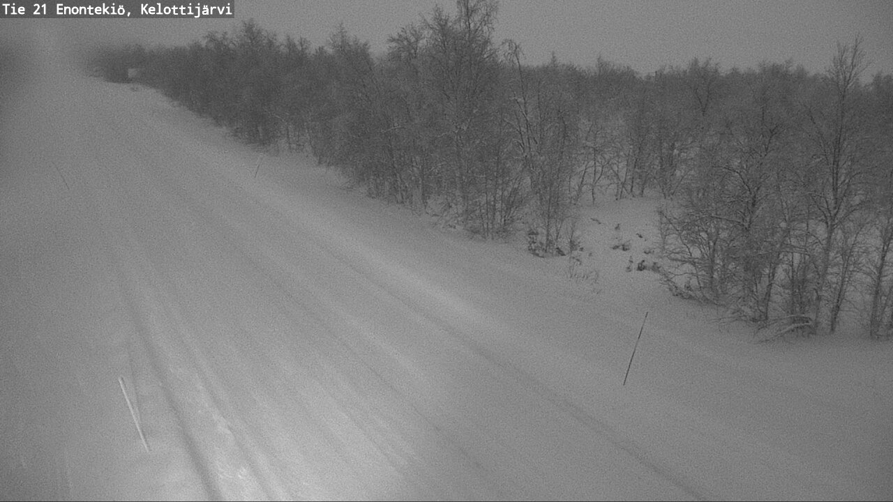 Weather Camera Image Väg 21 Enontekiö, Kelottijärvi, Enontekiö, Lappi