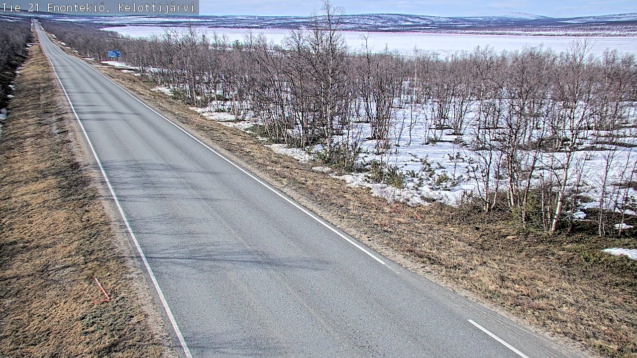 Weather Camera Image Väg 21 Enontekiö, Kelottijärvi, Enontekiö, Lappi