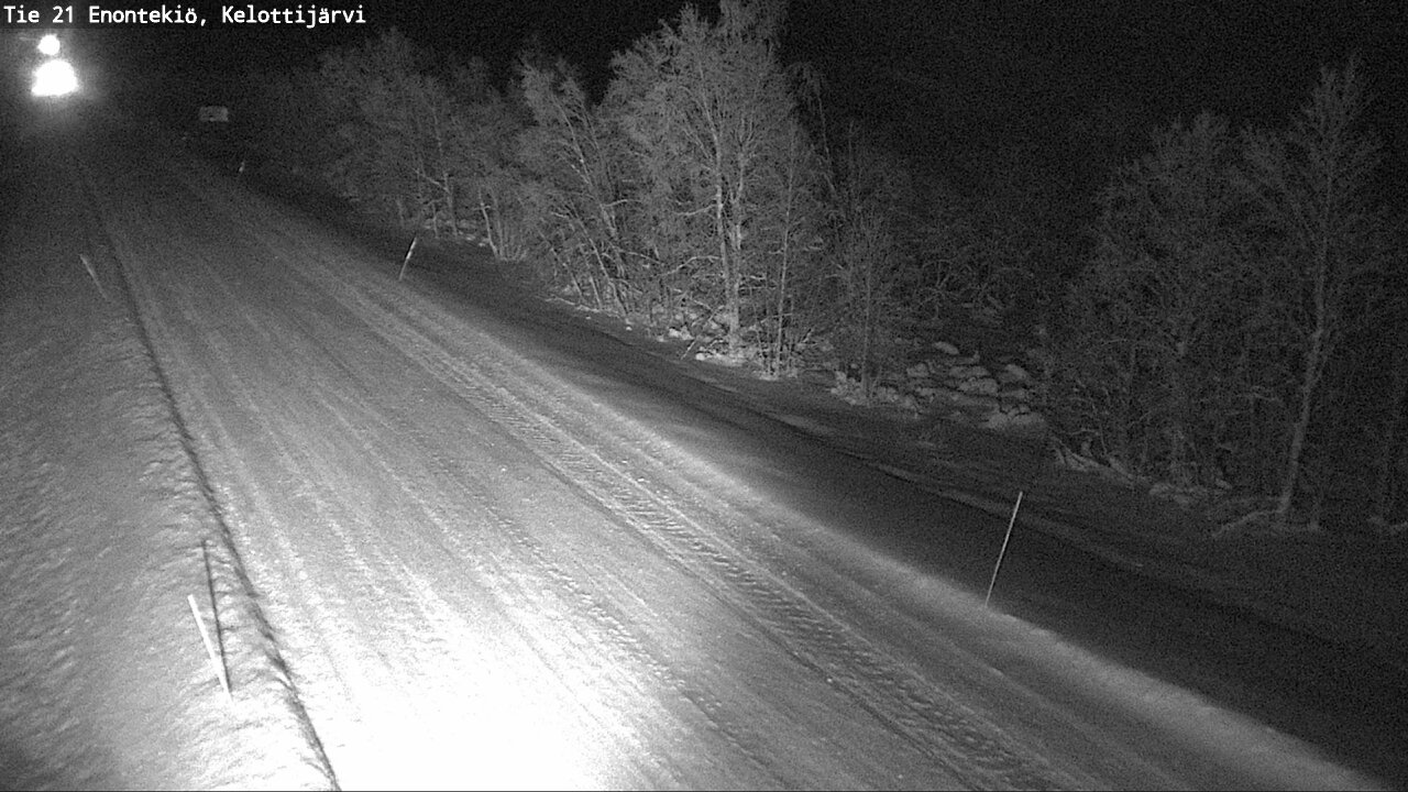 Weather Camera Image Väg 21 Enontekiö, Kelottijärvi, Enontekiö, Lappi