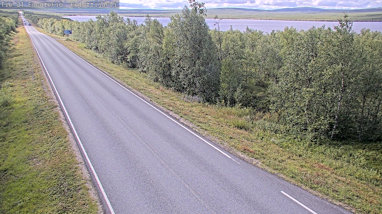 Weather Camera Image Road 21 Enontekiö, Kelottijärvi, Enontekiö, Lappi