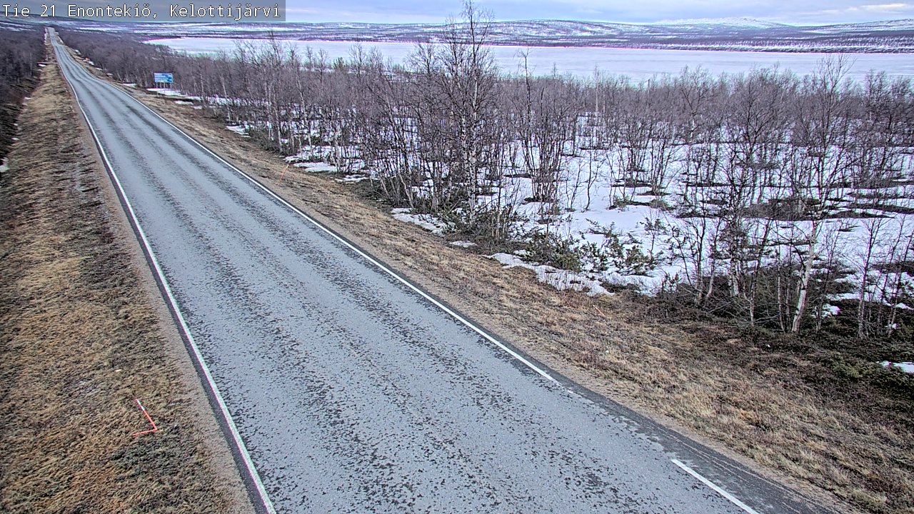Weather Camera Image Väg 21 Enontekiö, Kelottijärvi, Enontekiö, Lappi