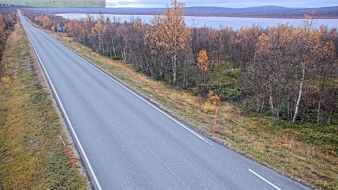 Weather Camera Image Väg 21 Enontekiö, Kelottijärvi, Enontekiö, Lappi