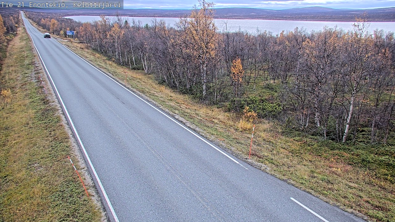 Weather Camera Image Väg 21 Enontekiö, Kelottijärvi, Enontekiö, Lappi