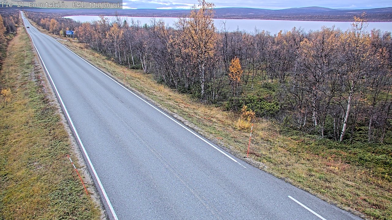 Weather Camera Image Väg 21 Enontekiö, Kelottijärvi, Enontekiö, Lappi