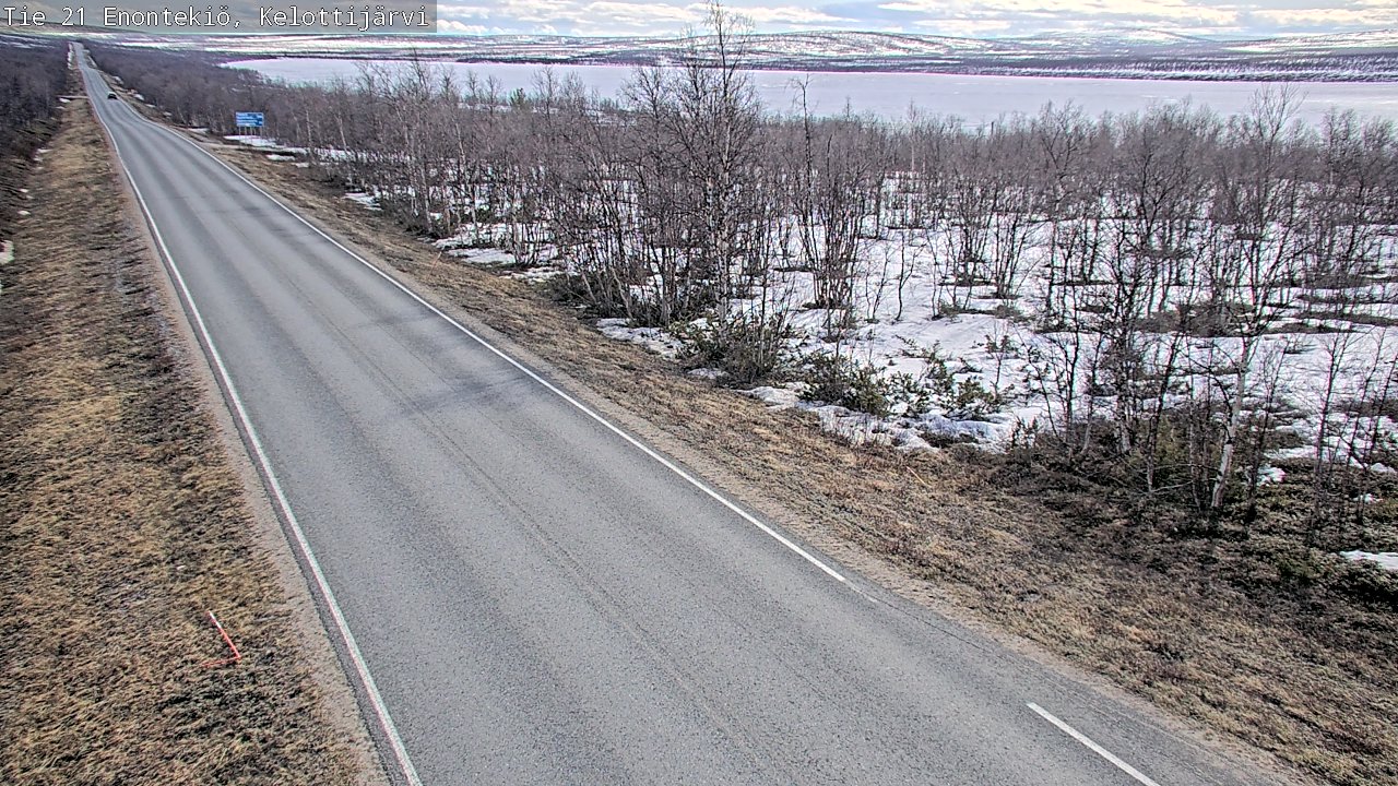 Weather Camera Image Väg 21 Enontekiö, Kelottijärvi, Enontekiö, Lappi