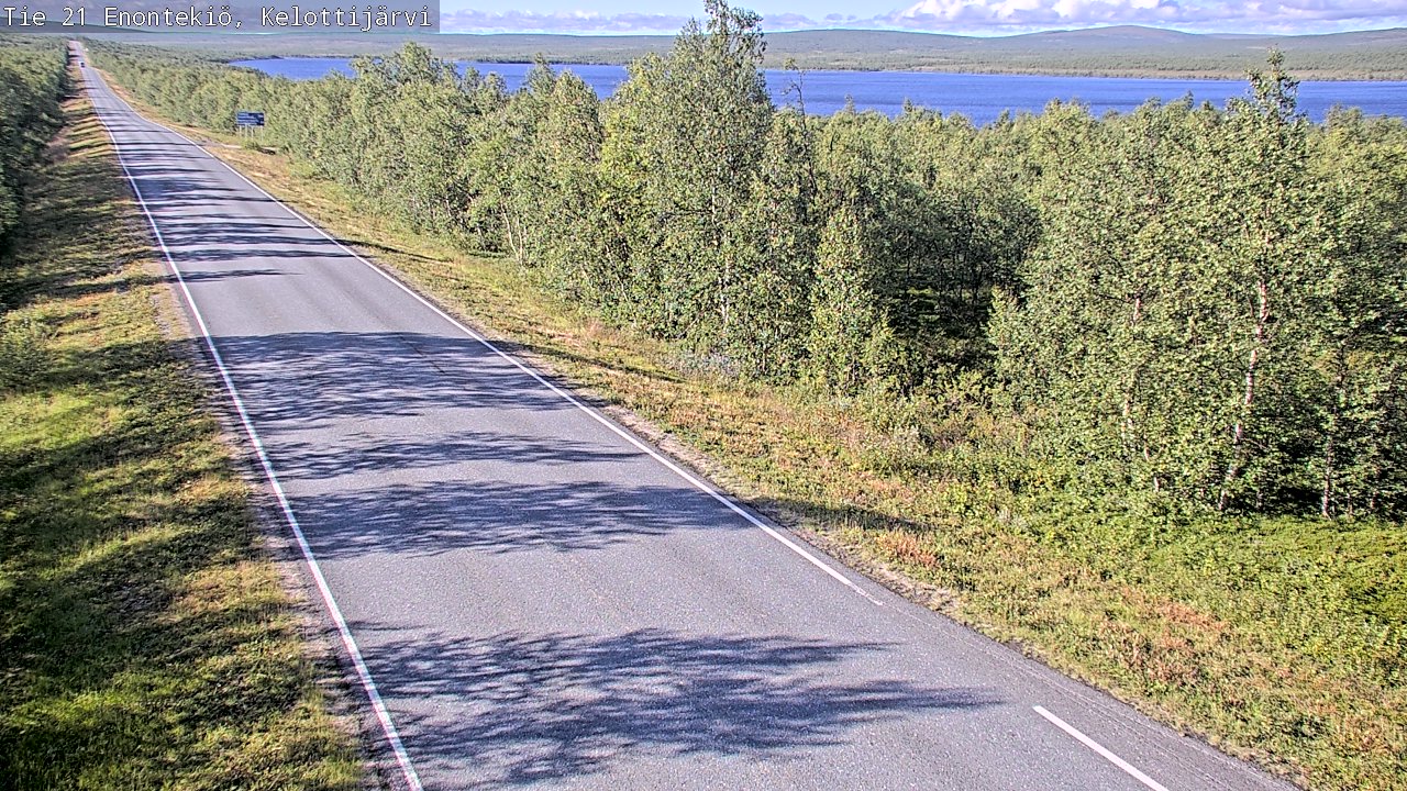 Weather Camera Image Road 21 Enontekiö, Kelottijärvi, Enontekiö, Lappi