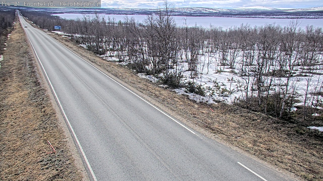 Weather Camera Image Väg 21 Enontekiö, Kelottijärvi, Enontekiö, Lappi