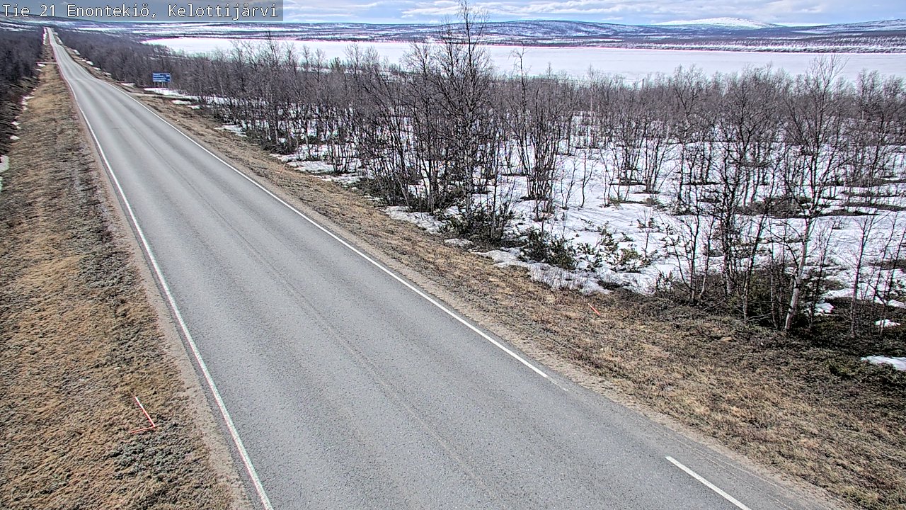 Weather Camera Image Väg 21 Enontekiö, Kelottijärvi, Enontekiö, Lappi