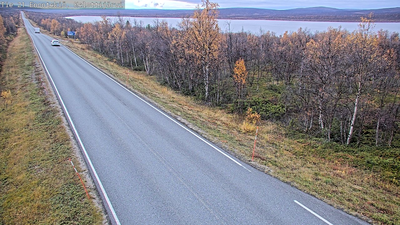 Weather Camera Image Väg 21 Enontekiö, Kelottijärvi, Enontekiö, Lappi
