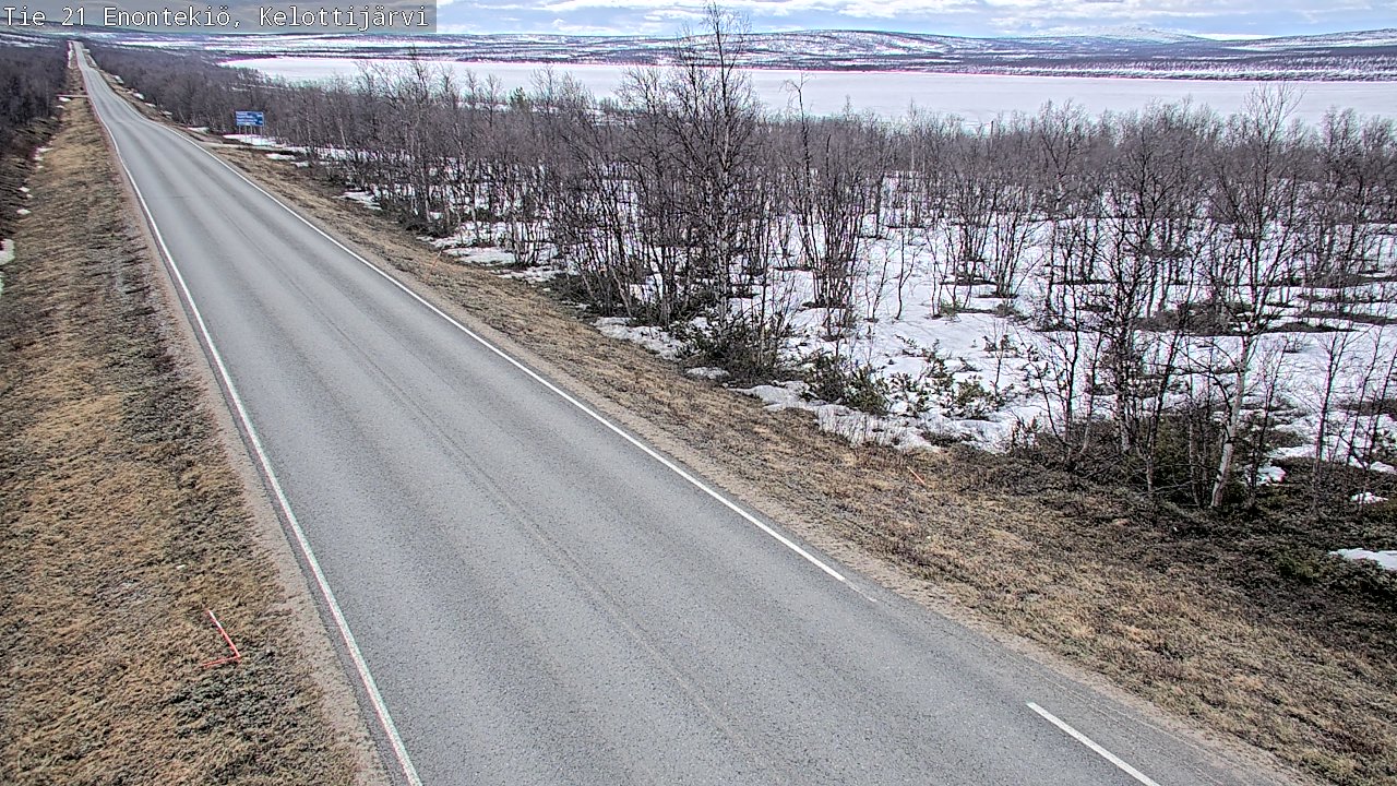 Weather Camera Image Väg 21 Enontekiö, Kelottijärvi, Enontekiö, Lappi