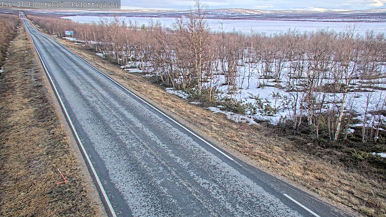 Weather Camera Image Väg 21 Enontekiö, Kelottijärvi, Enontekiö, Lappi