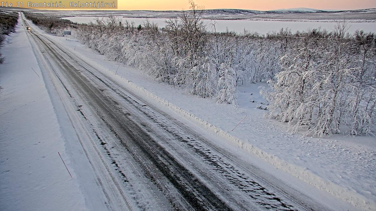 Weather Camera Image Road 21 Enontekiö, Kelottijärvi, Enontekiö, Lappi