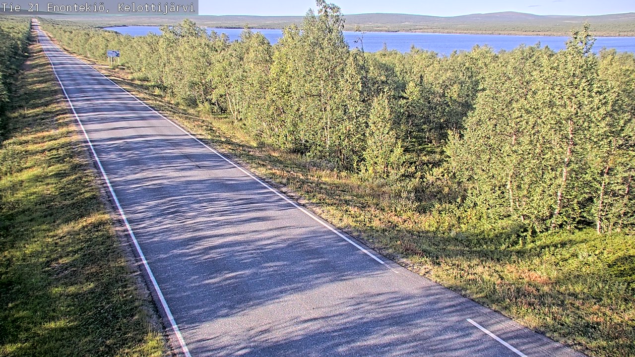 Weather Camera Image Road 21 Enontekiö, Kelottijärvi, Enontekiö, Lappi