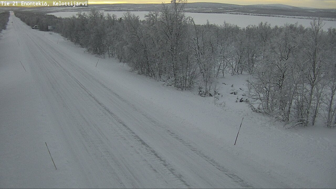 Weather Camera Image Road 21 Enontekiö, Kelottijärvi, Enontekiö, Lappi
