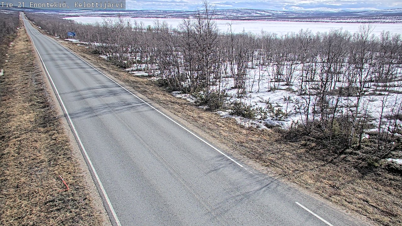 Weather Camera Image Väg 21 Enontekiö, Kelottijärvi, Enontekiö, Lappi