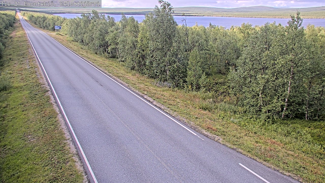 Weather Camera Image Road 21 Enontekiö, Kelottijärvi, Enontekiö, Lappi