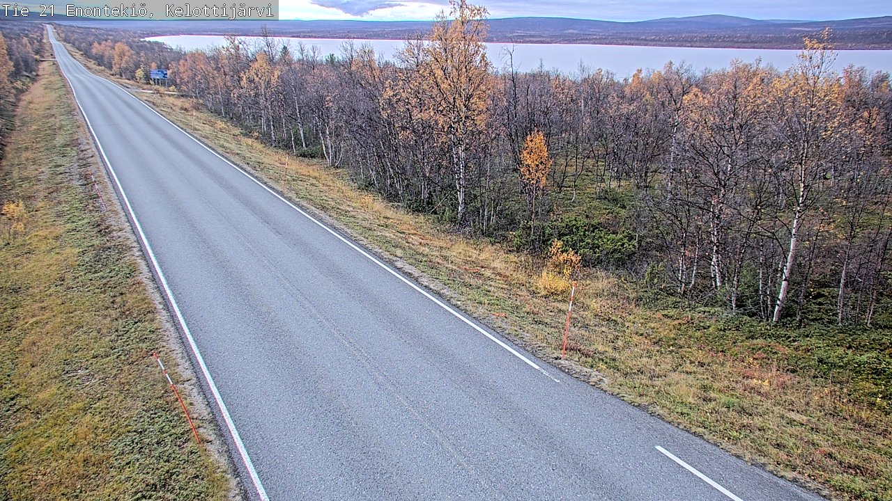 Weather Camera Image Väg 21 Enontekiö, Kelottijärvi, Enontekiö, Lappi
