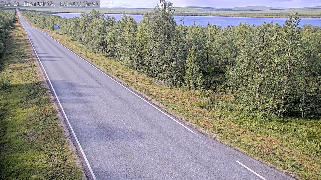 Weather Camera Image Road 21 Enontekiö, Kelottijärvi, Enontekiö, Lappi