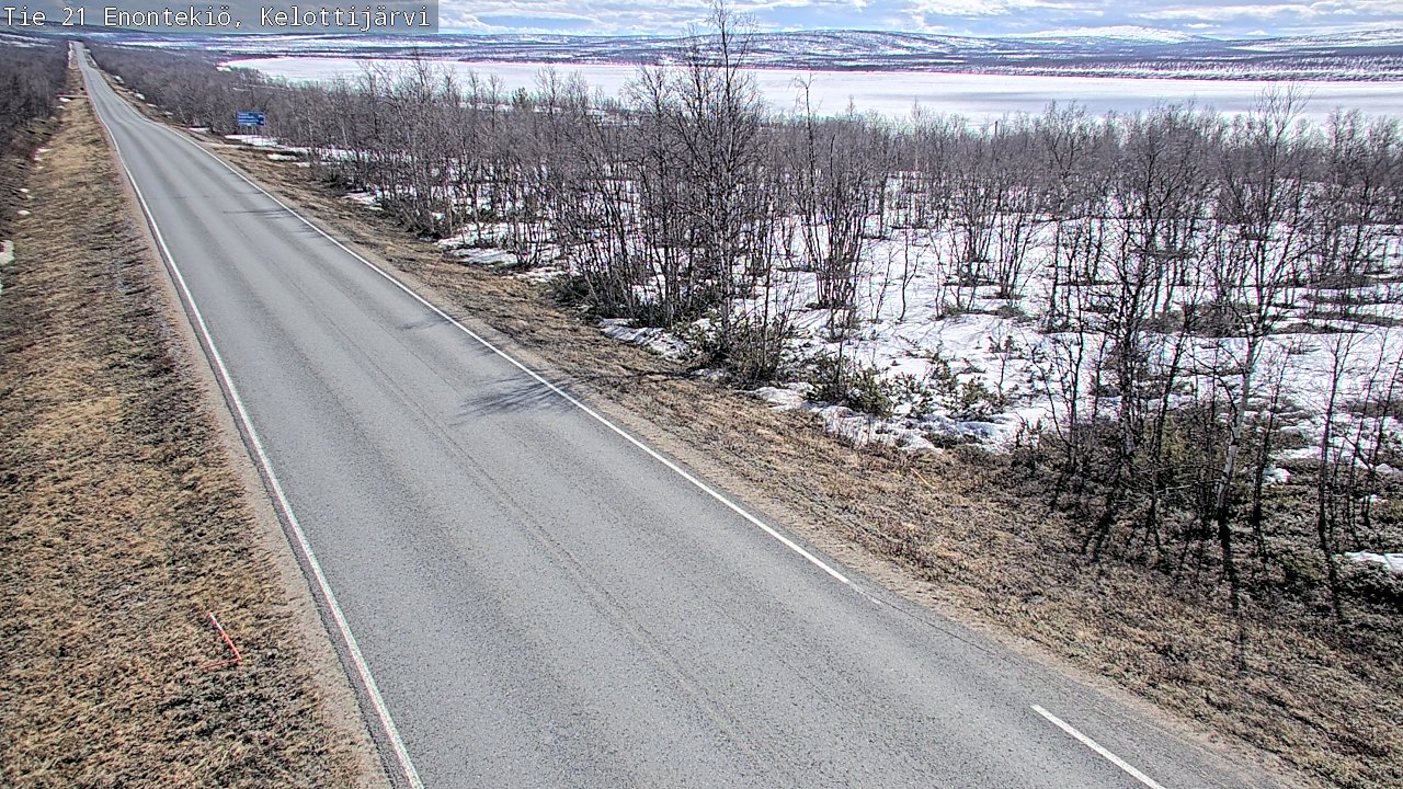 Weather Camera Image Väg 21 Enontekiö, Kelottijärvi, Enontekiö, Lappi