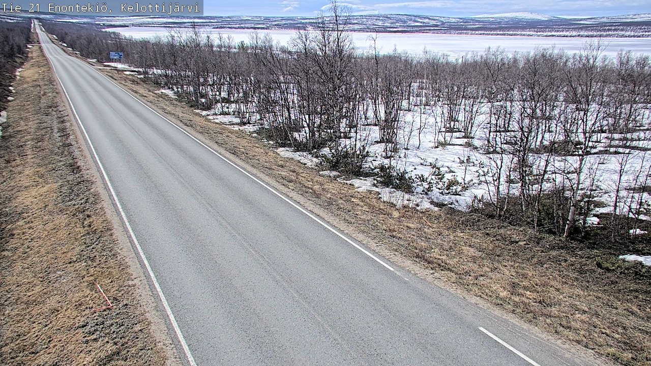 Weather Camera Image Väg 21 Enontekiö, Kelottijärvi, Enontekiö, Lappi