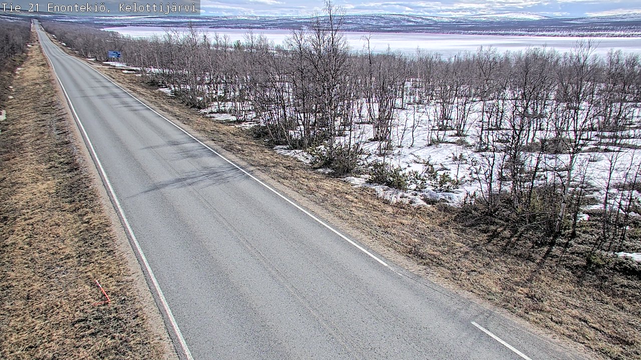 Weather Camera Image Väg 21 Enontekiö, Kelottijärvi, Enontekiö, Lappi