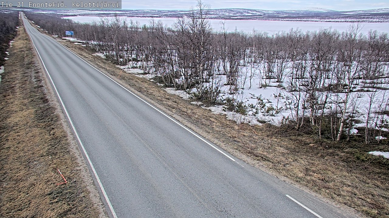 Weather Camera Image Väg 21 Enontekiö, Kelottijärvi, Enontekiö, Lappi