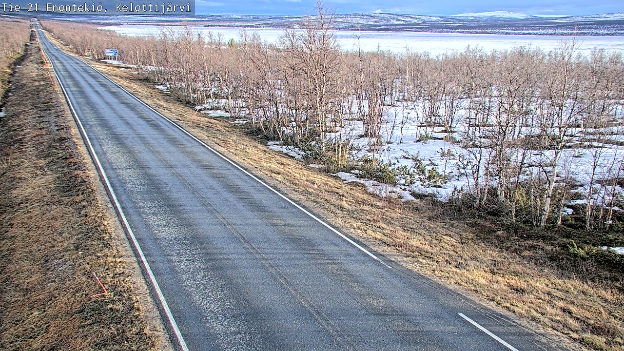 Weather Camera Image Väg 21 Enontekiö, Kelottijärvi, Enontekiö, Lappi