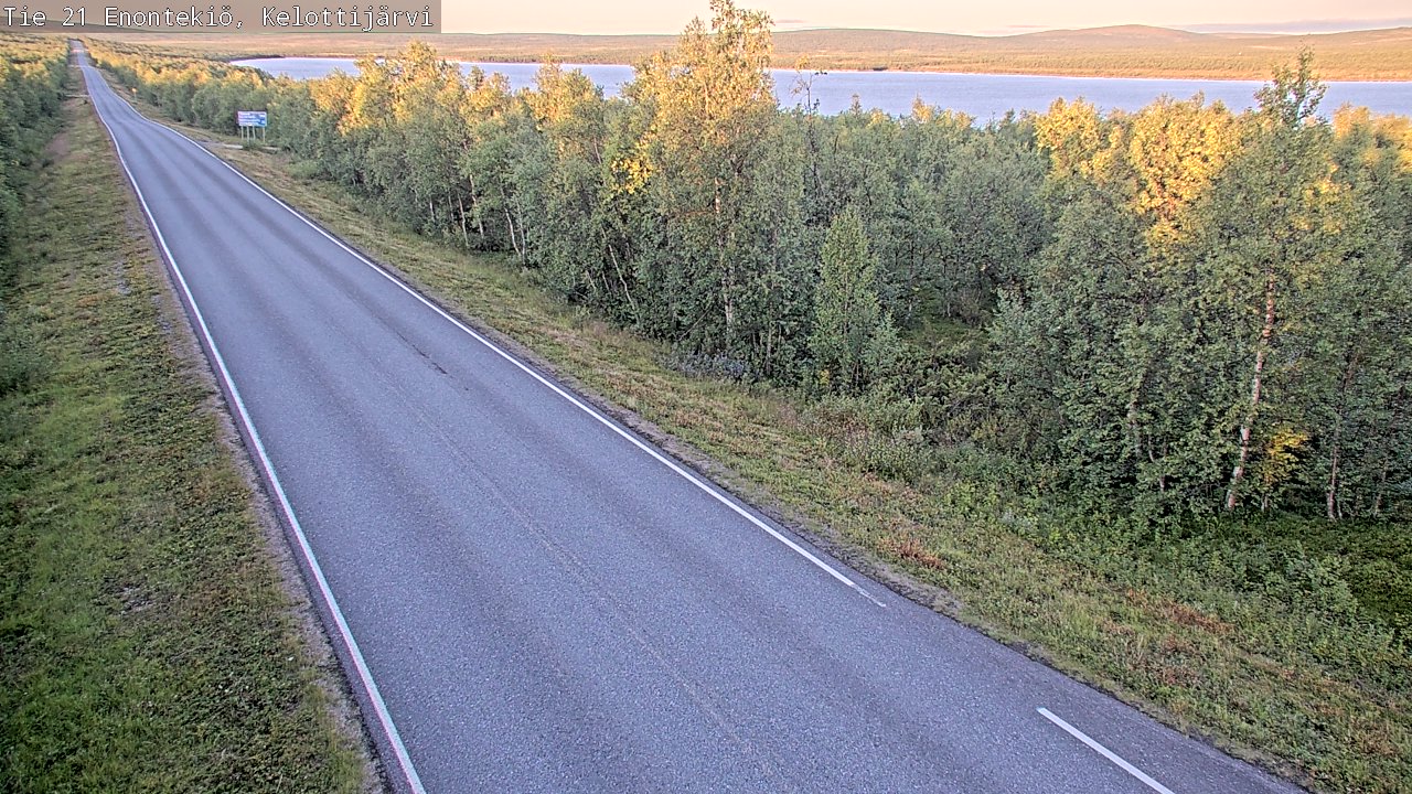 Weather Camera Image Road 21 Enontekiö, Kelottijärvi, Enontekiö, Lappi