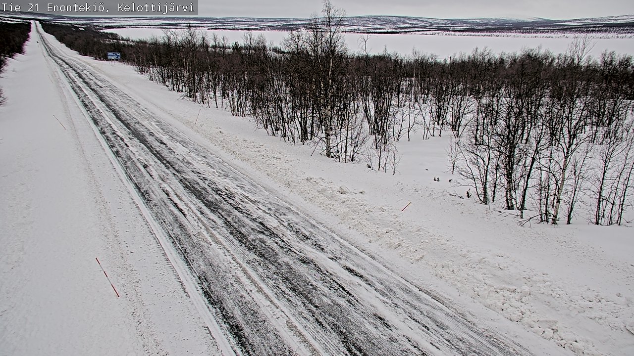 Weather Camera Image Road 21 Enontekiö, Kelottijärvi, Enontekiö, Lappi