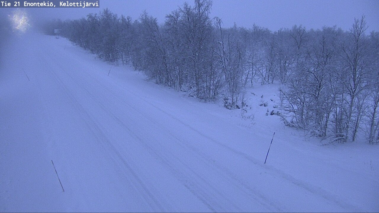 Weather Camera Image Väg 21 Enontekiö, Kelottijärvi, Enontekiö, Lappi