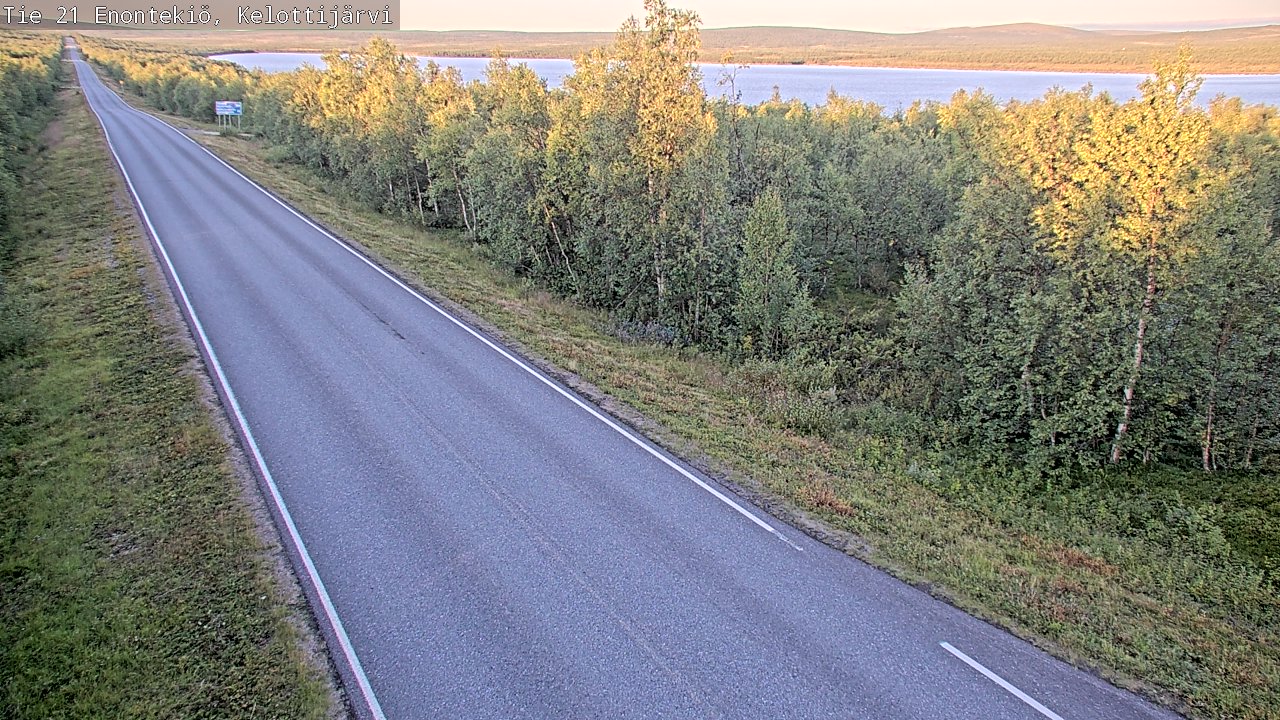 Weather Camera Image Road 21 Enontekiö, Kelottijärvi, Enontekiö, Lappi