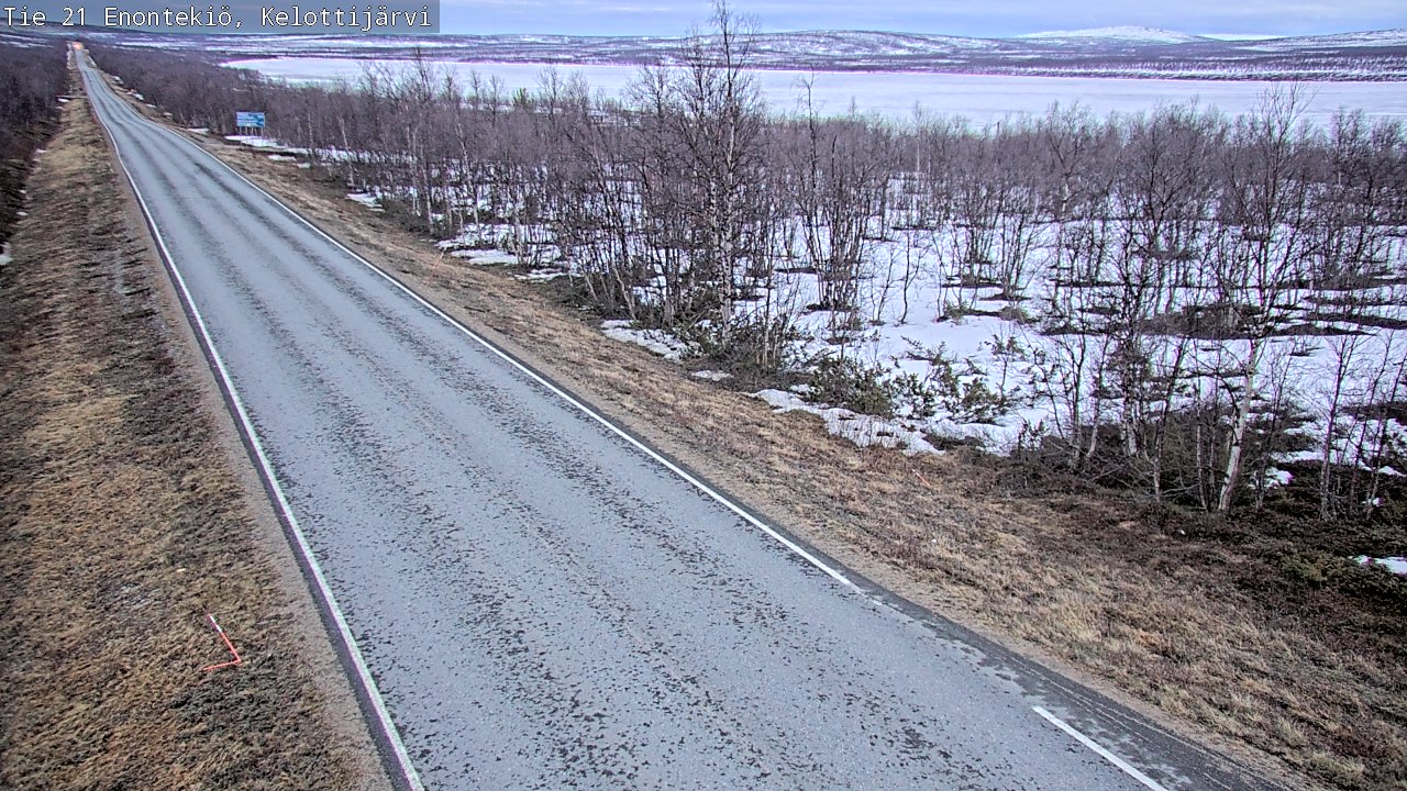 Weather Camera Image Väg 21 Enontekiö, Kelottijärvi, Enontekiö, Lappi