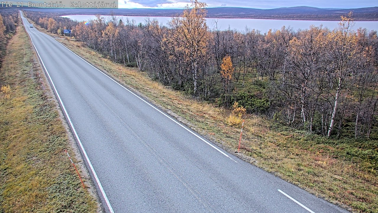 Weather Camera Image Väg 21 Enontekiö, Kelottijärvi, Enontekiö, Lappi