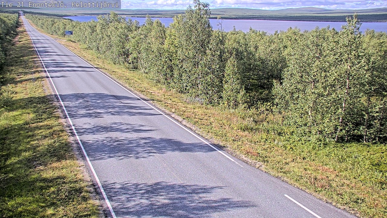 Weather Camera Image Road 21 Enontekiö, Kelottijärvi, Enontekiö, Lappi