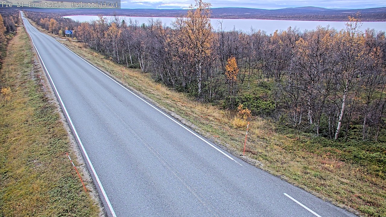 Weather Camera Image Väg 21 Enontekiö, Kelottijärvi, Enontekiö, Lappi