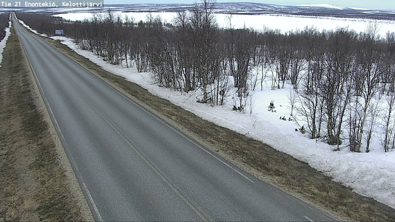 Weather Camera Image Väg 21 Enontekiö, Kelottijärvi, Enontekiö, Lappi