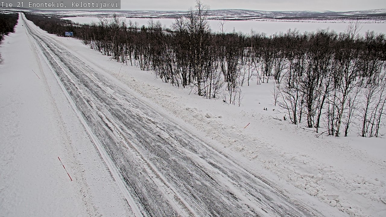 Weather Camera Image Road 21 Enontekiö, Kelottijärvi, Enontekiö, Lappi