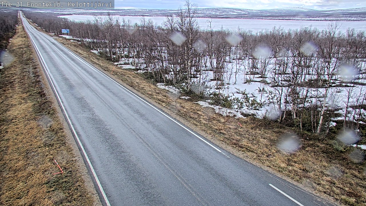 Weather Camera Image Väg 21 Enontekiö, Kelottijärvi, Enontekiö, Lappi