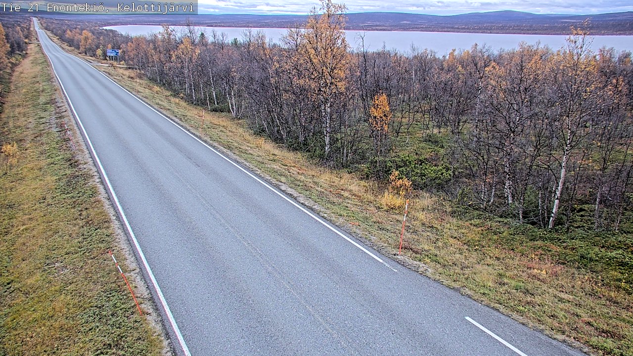 Weather Camera Image Väg 21 Enontekiö, Kelottijärvi, Enontekiö, Lappi