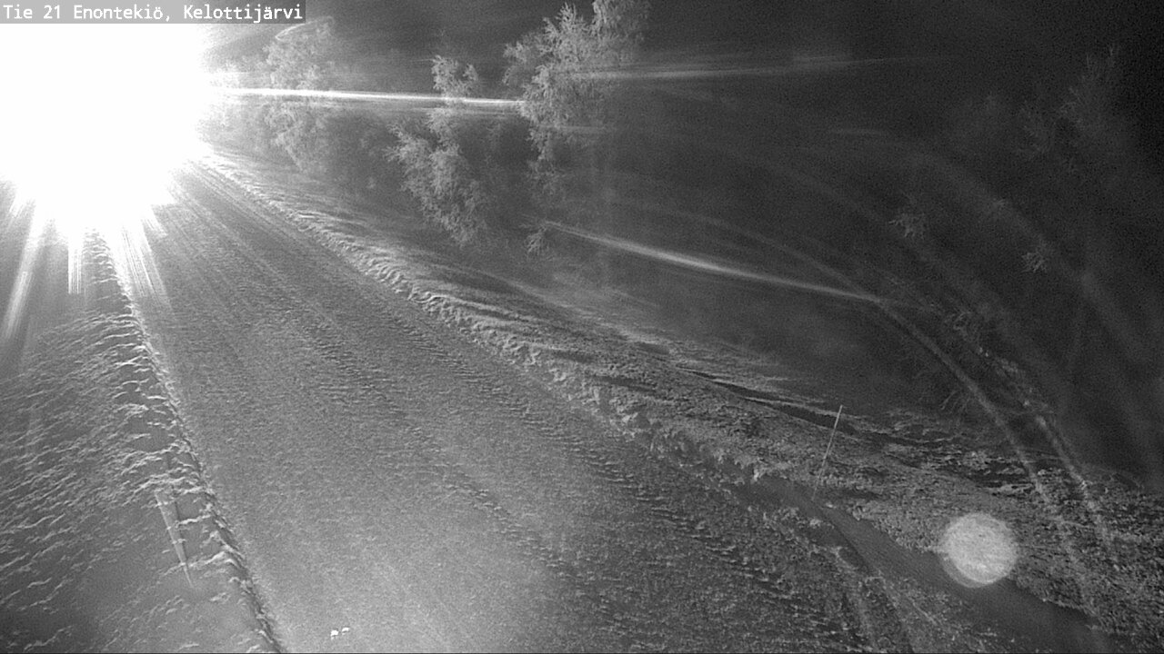 Weather Camera Image Väg 21 Enontekiö, Kelottijärvi, Enontekiö, Lappi