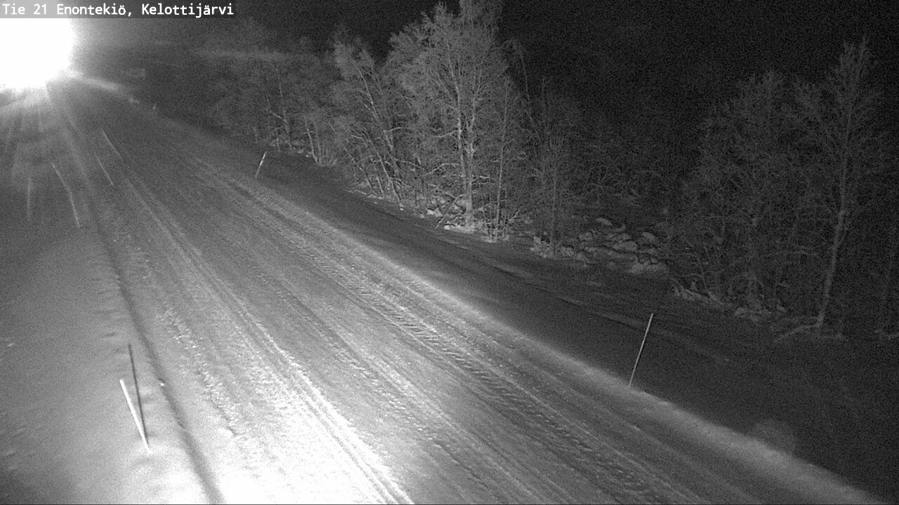 Weather Camera Image Väg 21 Enontekiö, Kelottijärvi, Enontekiö, Lappi