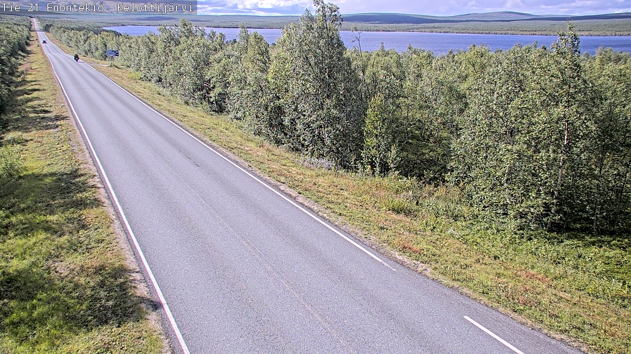Weather Camera Image Väg 21 Enontekiö, Kelottijärvi, Enontekiö, Lappi