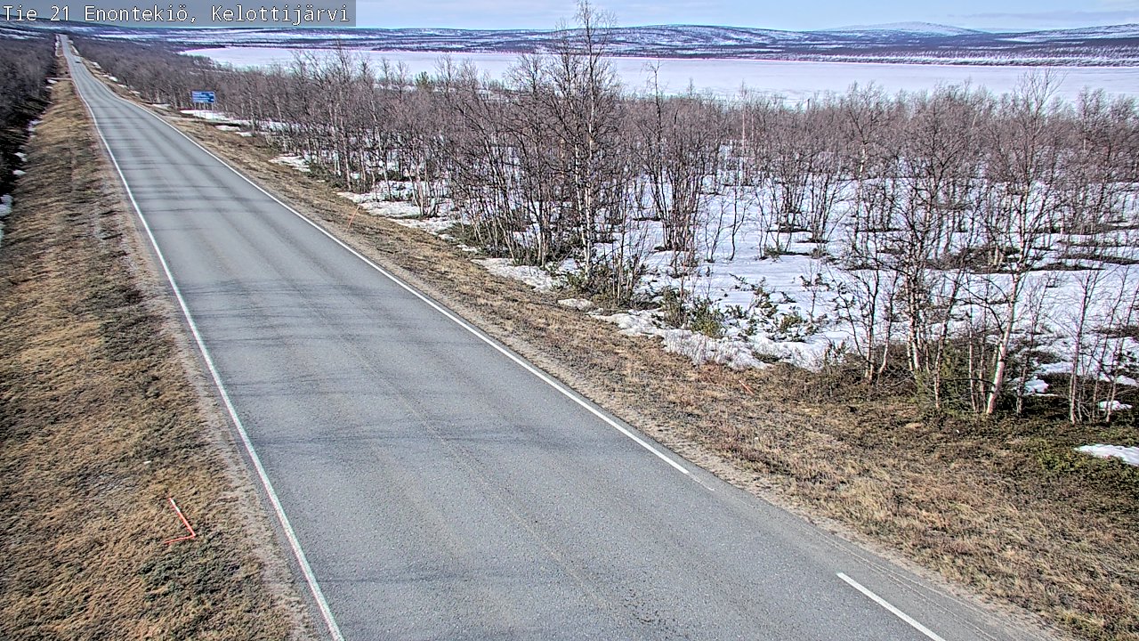 Weather Camera Image Väg 21 Enontekiö, Kelottijärvi, Enontekiö, Lappi