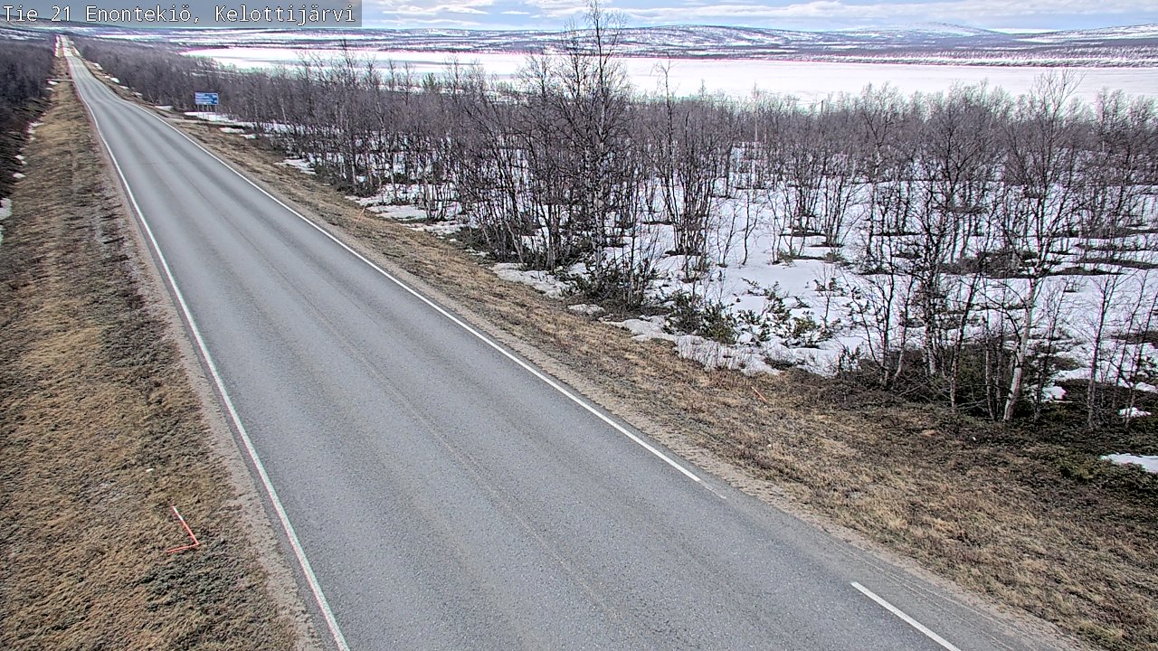 Weather Camera Image Väg 21 Enontekiö, Kelottijärvi, Enontekiö, Lappi