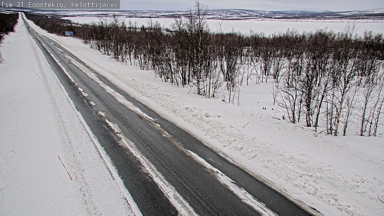 Weather Camera Image Road 21 Enontekiö, Kelottijärvi, Enontekiö, Lappi