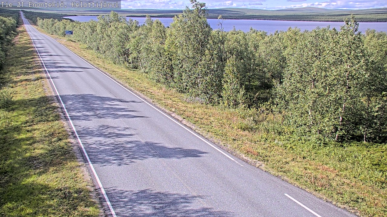 Weather Camera Image Road 21 Enontekiö, Kelottijärvi, Enontekiö, Lappi