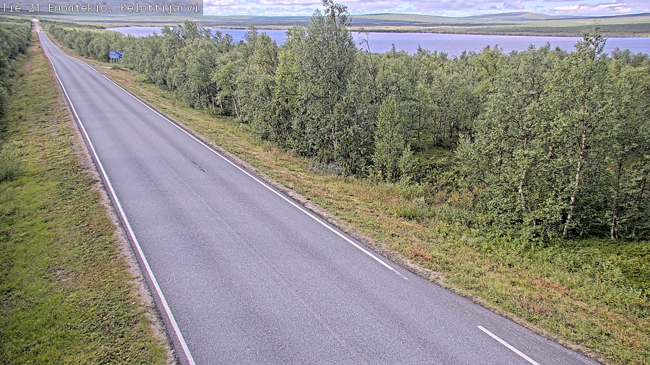 Weather Camera Image Road 21 Enontekiö, Kelottijärvi, Enontekiö, Lappi