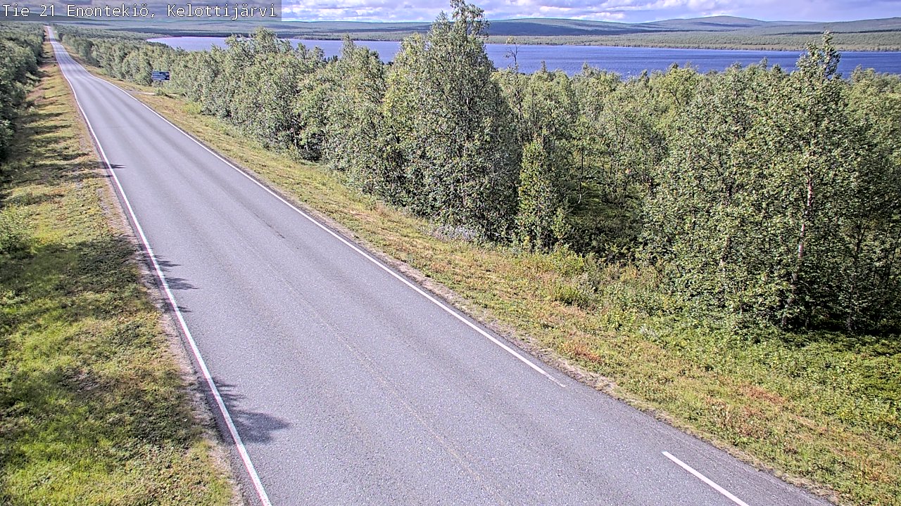 Weather Camera Image Road 21 Enontekiö, Kelottijärvi, Enontekiö, Lappi