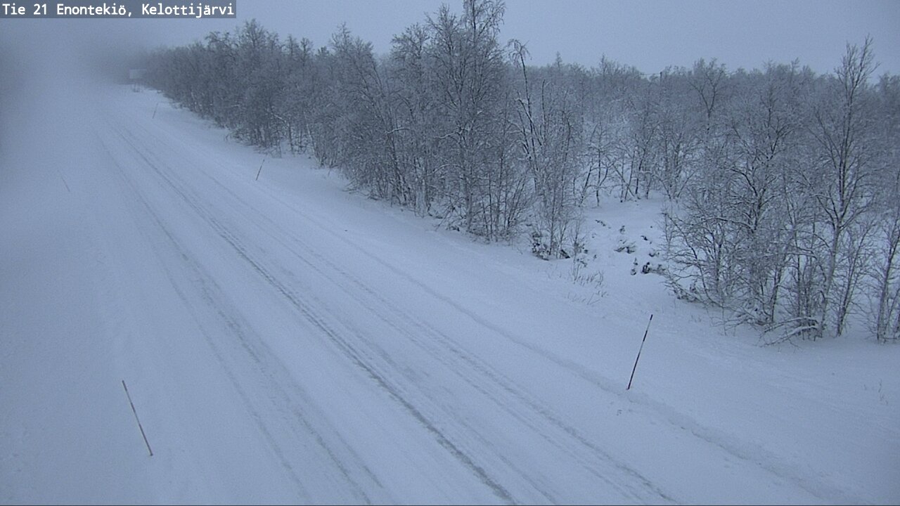 Weather Camera Image Väg 21 Enontekiö, Kelottijärvi, Enontekiö, Lappi